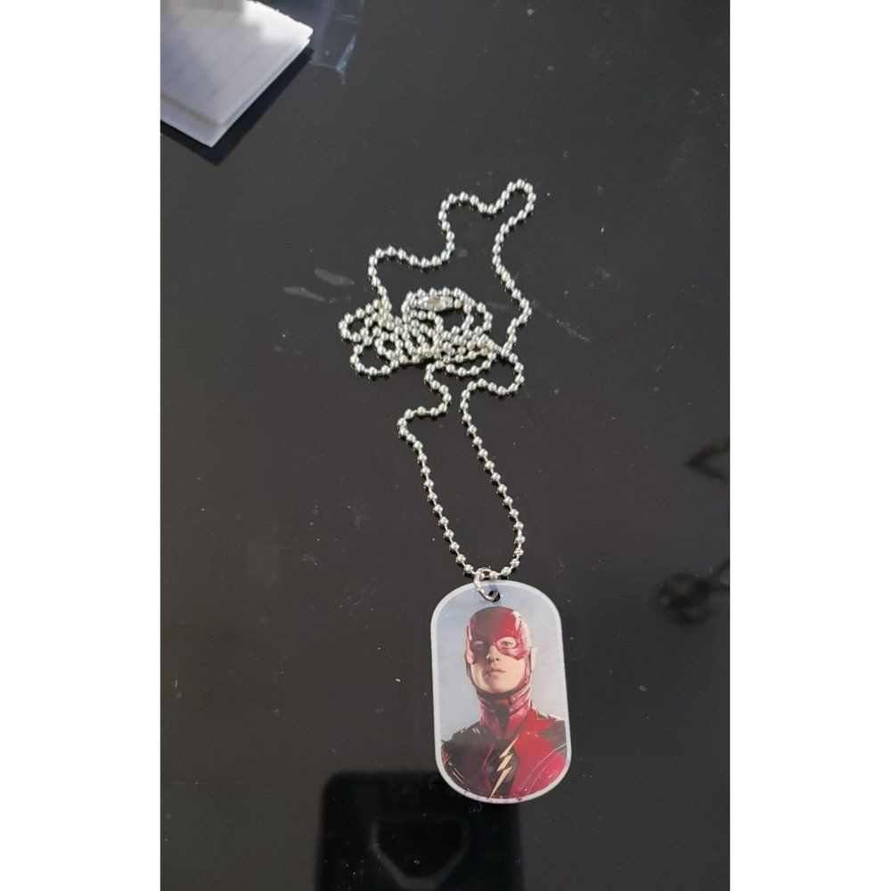 Justice League Flash Dog Tag necklace metal #4 of 12 blind bag mystery